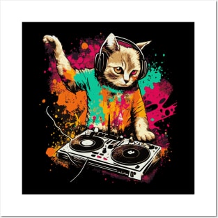 Cat DJ - Splash 90s - DJ Cat - Deadmau5 - Deadmouse Posters and Art